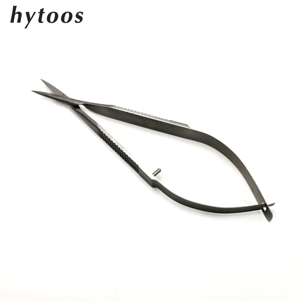 

HYTOOS Stainless Steel Scissors Squeeze Straight Cuticle Scissor Dead Skin Cutter Open Eye Microscissors Manicure Tools 12cm