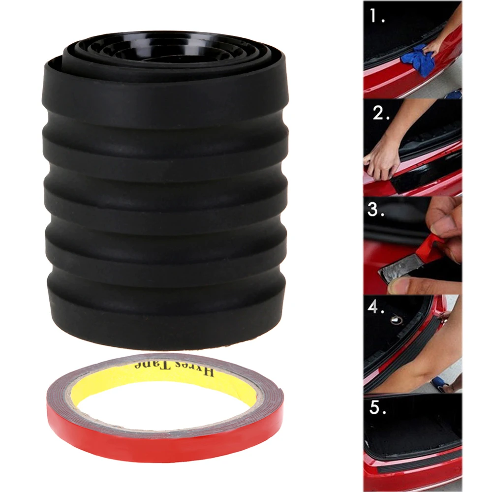 Car Styling Black Rubber Rear Guard Bumper Protector Trim cover for citroen c4 skoda seat leon ibiza mazda 6 mini cooper golf 7 |