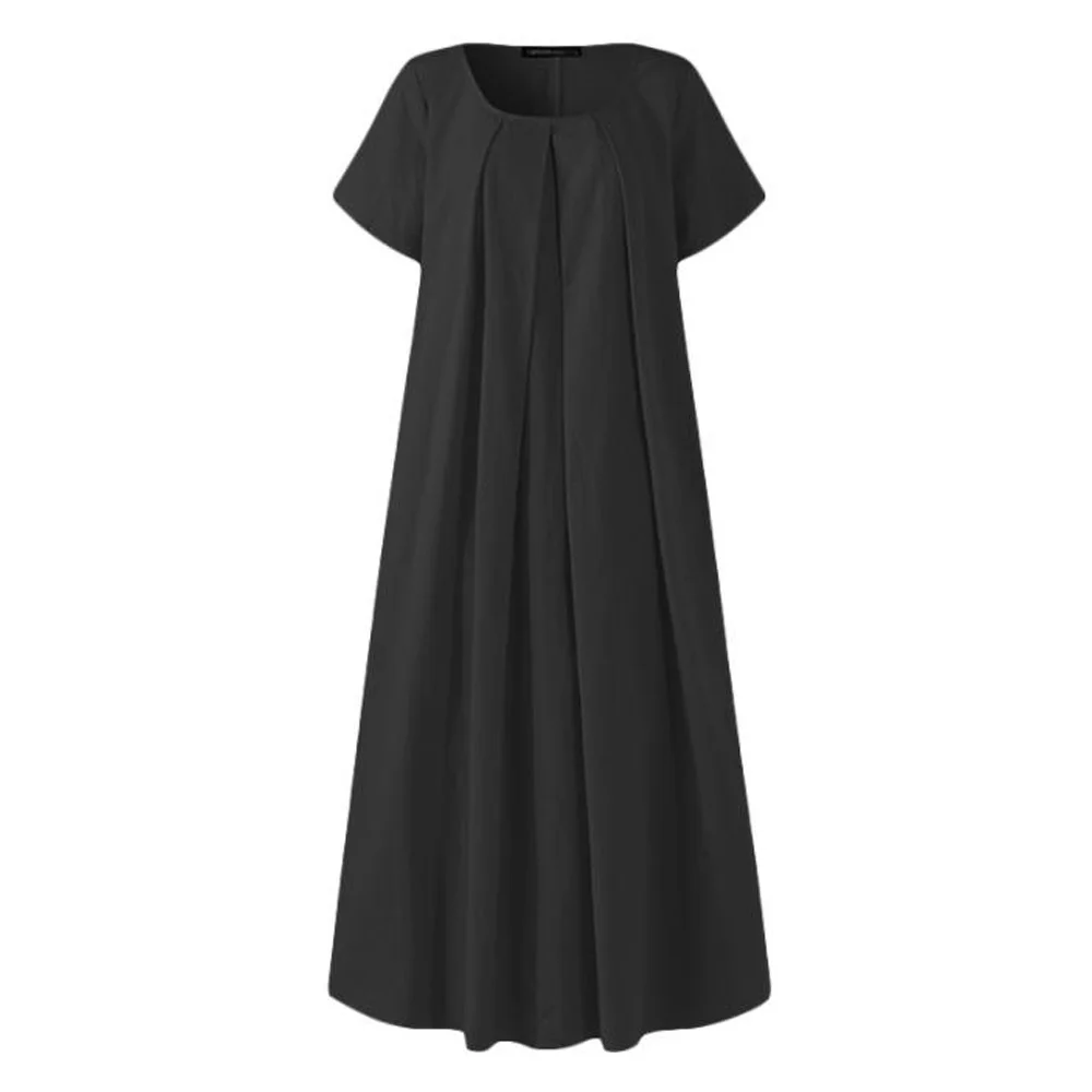 Женское пляжное платье в стиле бохо винтажное Плиссированное Макси-платье с