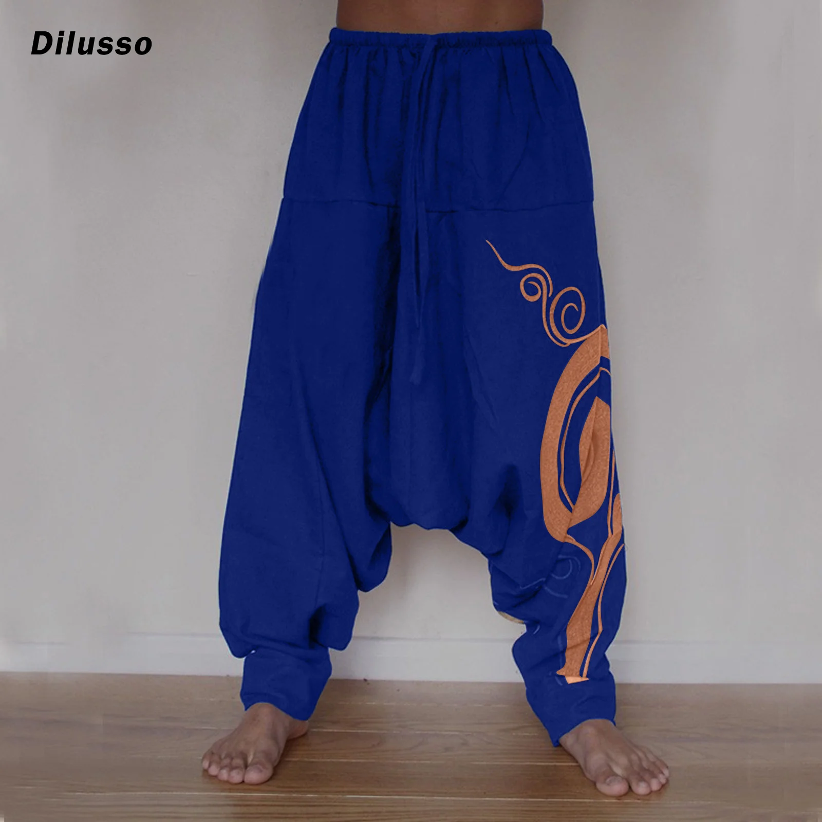 Мужские штаны оверсайз мешковатые Длинные повседневные свободные брюки с