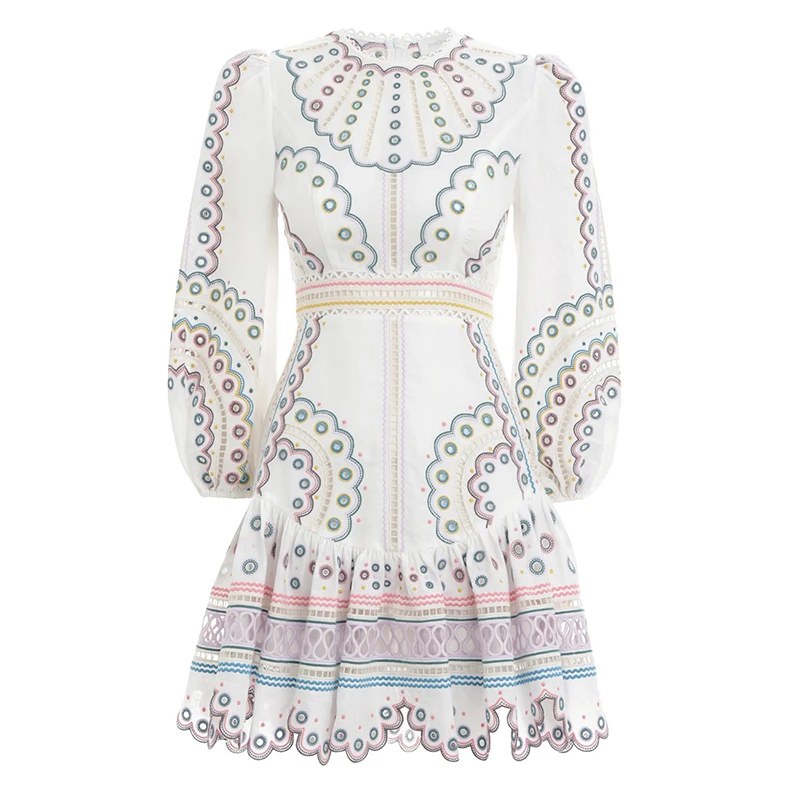 COLOREE богемное женское мини-платье высокого качества с длинным рукавом элегантное весеннее платье для женщин Новая мода Vestidos