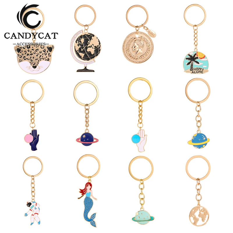 Брелок для ключей в стиле аниме женщин массивный металлический брелок детей пар