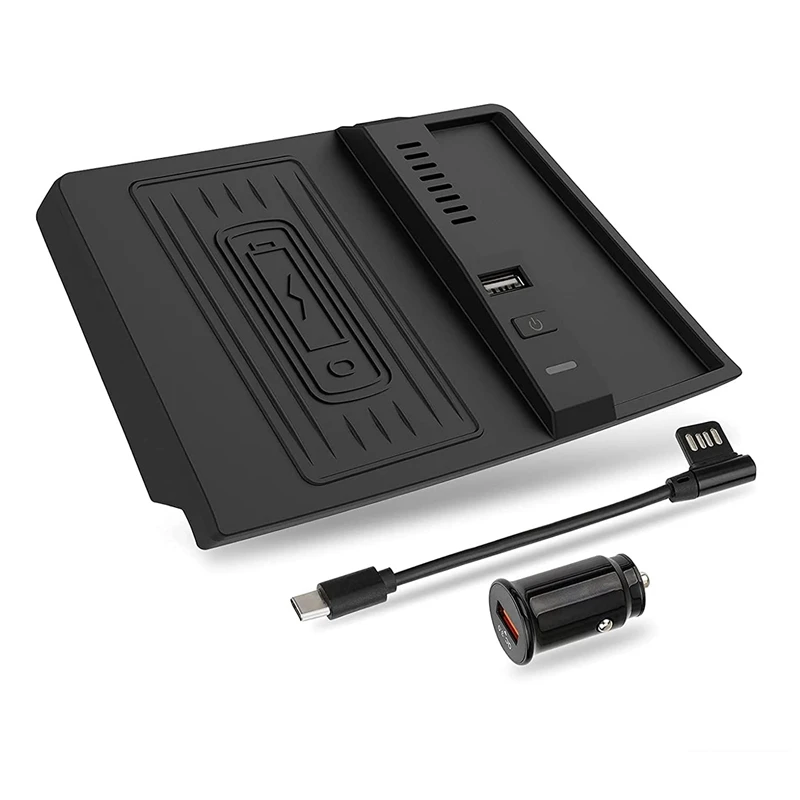 

Автомобильное беспроводное зарядное устройство для Subaru Forester 2019 2020 2021, аксессуары, беспроводная Подставка для зарядки, коврик, центральная к...