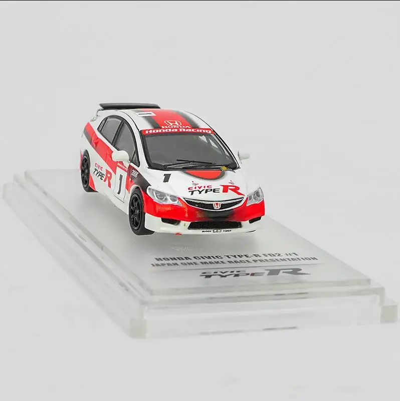 1: 64 Honda Civic FD2 модель автомобиля из сплава изысканный подарок Коллекционная литая