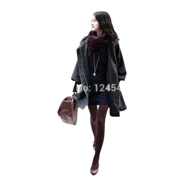 Женское осенне-зимнее кашемировое пальто с капюшоном и кулиской | Женская одежда
