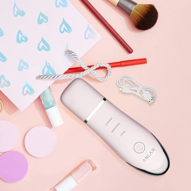 ANLAN ультразвуковой очиститель кожи скребок для лица вибратор инструмент очистки