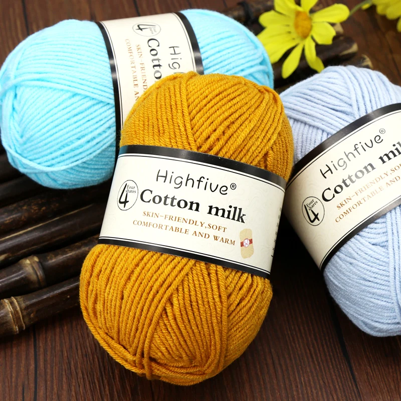 50 г/шар молоко хлопок и шерсть для Вязание пряжа детского вязания крючком