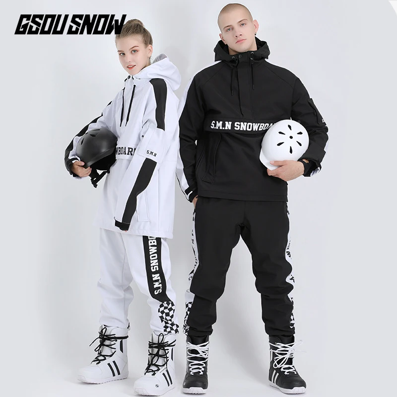 SMN лыжная куртка костюм пара лыжных штанов + ветрозащитный лыжный комплект из 2