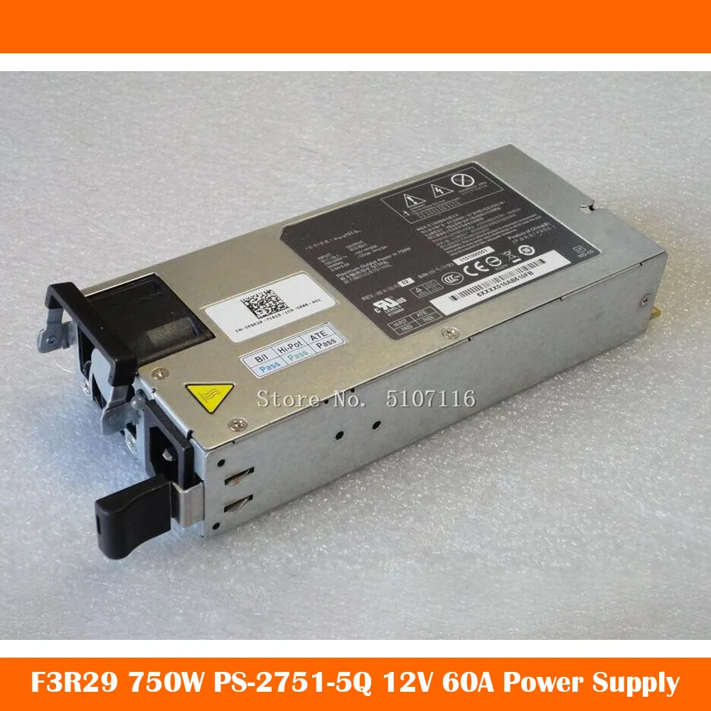 Для сервера DELL C2100, лидер продаж, заменяемый избыточный источник питания F3R29, 750 Вт, PS-2751-5Q 12 В, 60 А, будет полностью протестирован перед отправкой Для сервера DELL C2100, лидер продаж, заменяемый избыточный источник питания F3R29, 750 Вт, PS-2751-5Q 12 В, 60 А, будет полностью протестирован перед отправкой