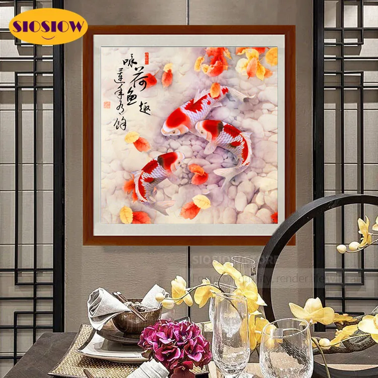 5d Diy Алмазная мозаика вышивка Стразы Круглый аквариум Даймонд 3d картина