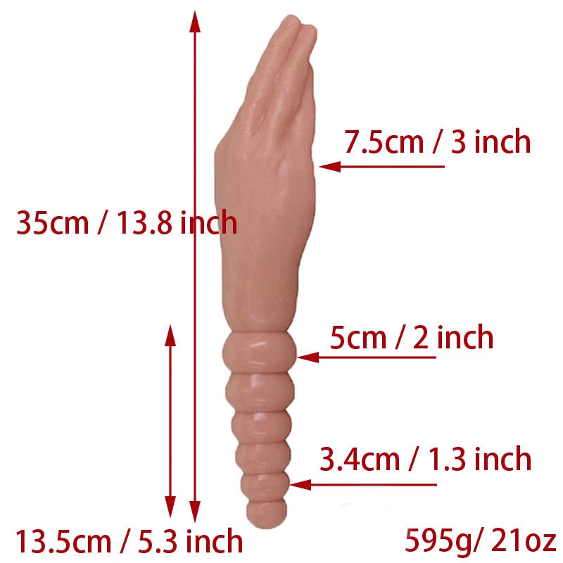 Фаллоимитатор с двумя головками Реалистичная ручная большая голова Анальная