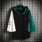 Мужская толстовка с капюшоном, черная Повседневная Толстовка с коротким рукавом, с принтом X, на шнуровке, 2022