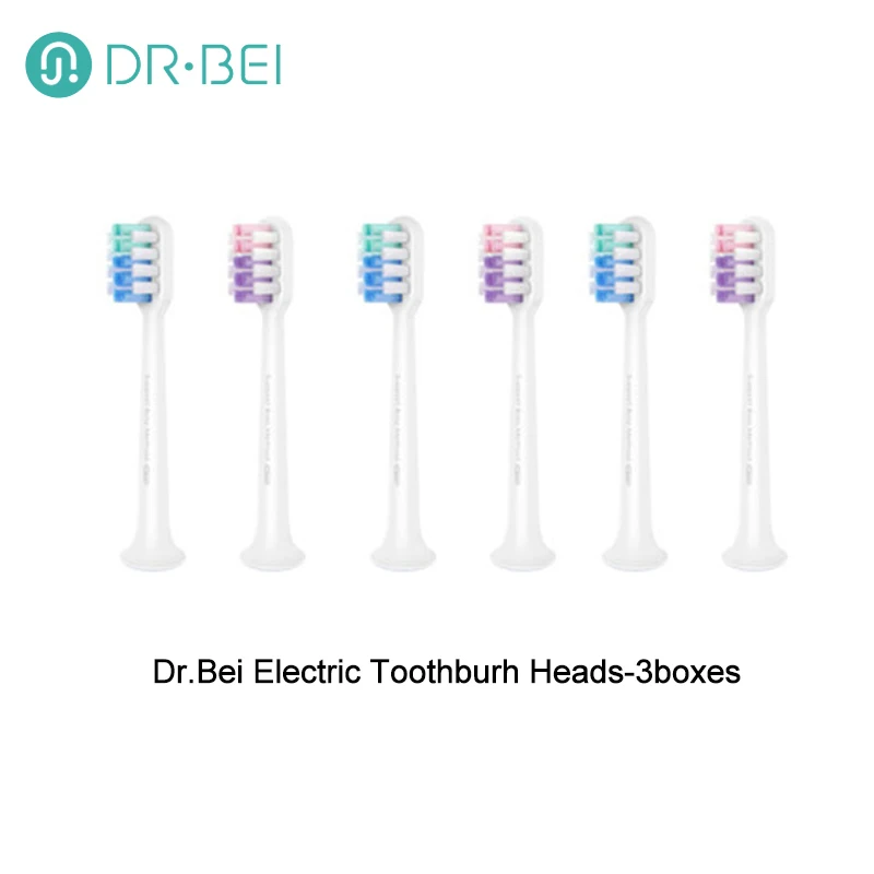 

Youpin Dr.Bei Electric Toothbrush Heads Replaceable Oral B Tips Toothbrush Heads Waterproof 6 Pcs Sensitive Tooth Brush Head