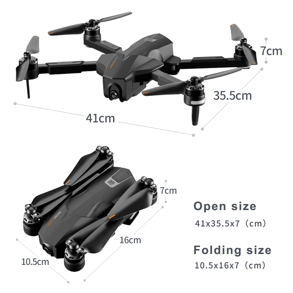 

New 5G WIFI FPV GPS Drone 4K HD Camera Brushless Engine Follow Me Image Real-time Transmission Anti-loss Foldable RC Quadcopter