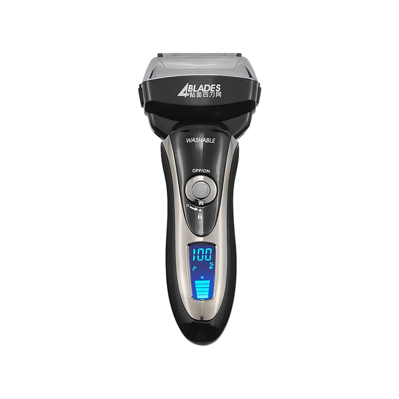

Electric Shaver LCD Display Waterproof Beard Trimmer Shaver 3 Blades Portable for Men's Razor Cutting Machine for Sideburns F30