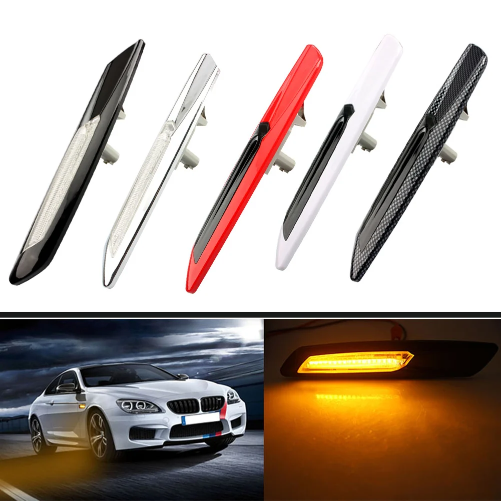

2Pcs/Set LED Colourful Fender Side Marker Lights Turn Signal Lamp For 1series E81 E82 E87 E88 3series E90 E91 E92E93 5series E61