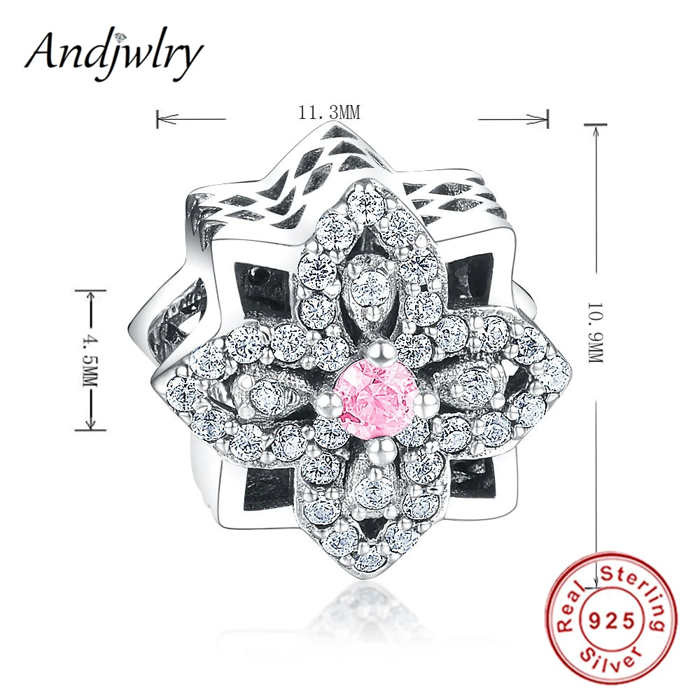 

Fit Original Pandora Bracelet 925 Sterling Silver Star Beads With Pink CZ DIY Jewelry Christmas Gift Charms Women Berloque