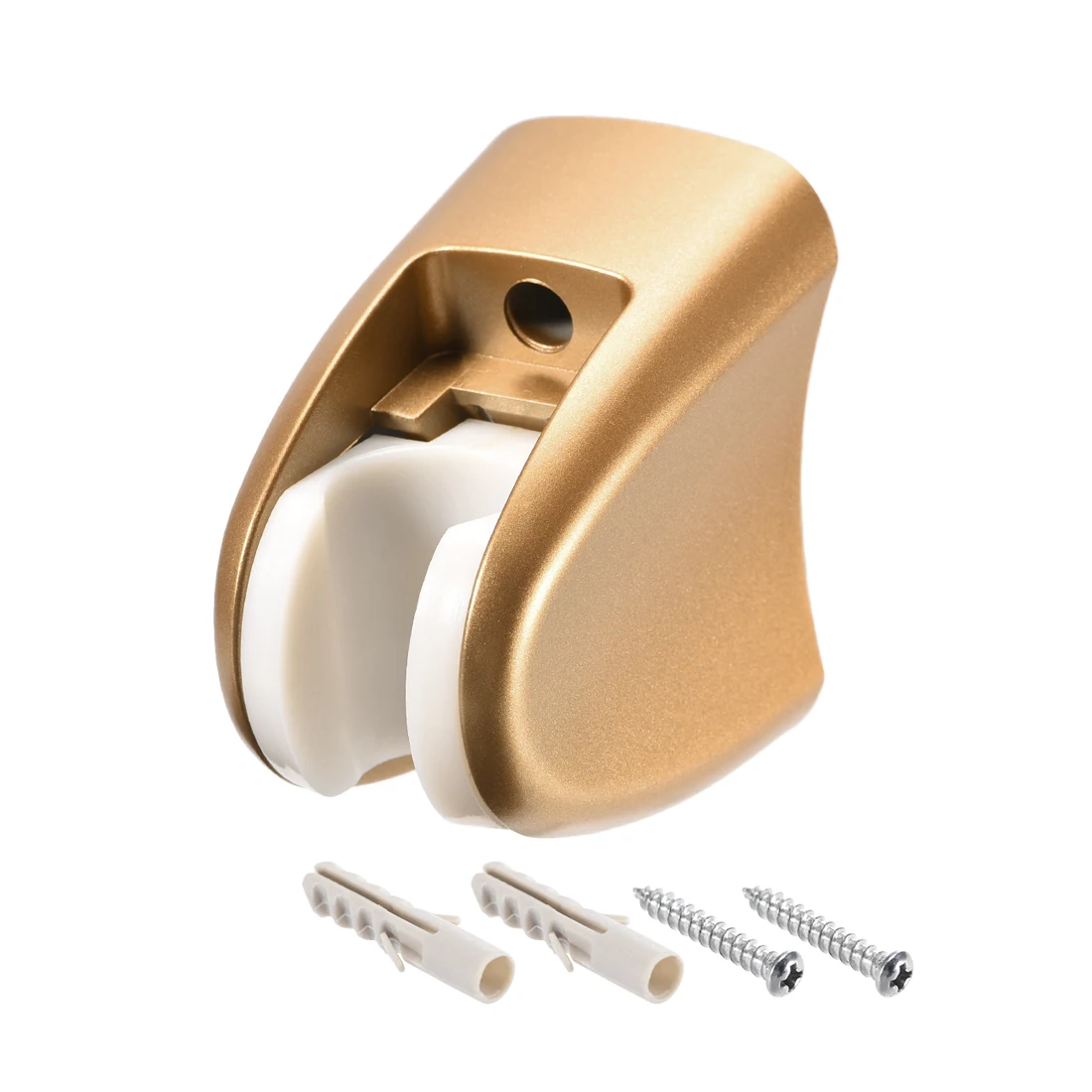 

uxcell Shower Head Holder Adjustable ABS Wall Mount Handheld Shower Bracket Gold Tone