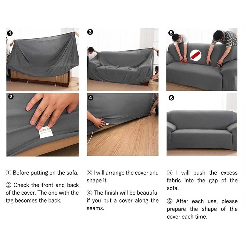 

Sofa Cover for Living Room Elastic Spandex Couch Covers Tight Wrap All-inclusive Sectional Sofa Cover Love Seat Patio Furniture