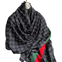 yishine letter design silk women brand scarf female luxury muslin hijabs new head wraps