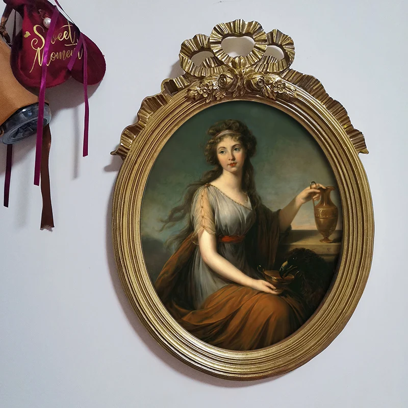 

Роскошная круглая фоторамка с изображением персонажа, рождественское ремесло, подарочное украшение, фоторамка на стену, рамка для фотограф...