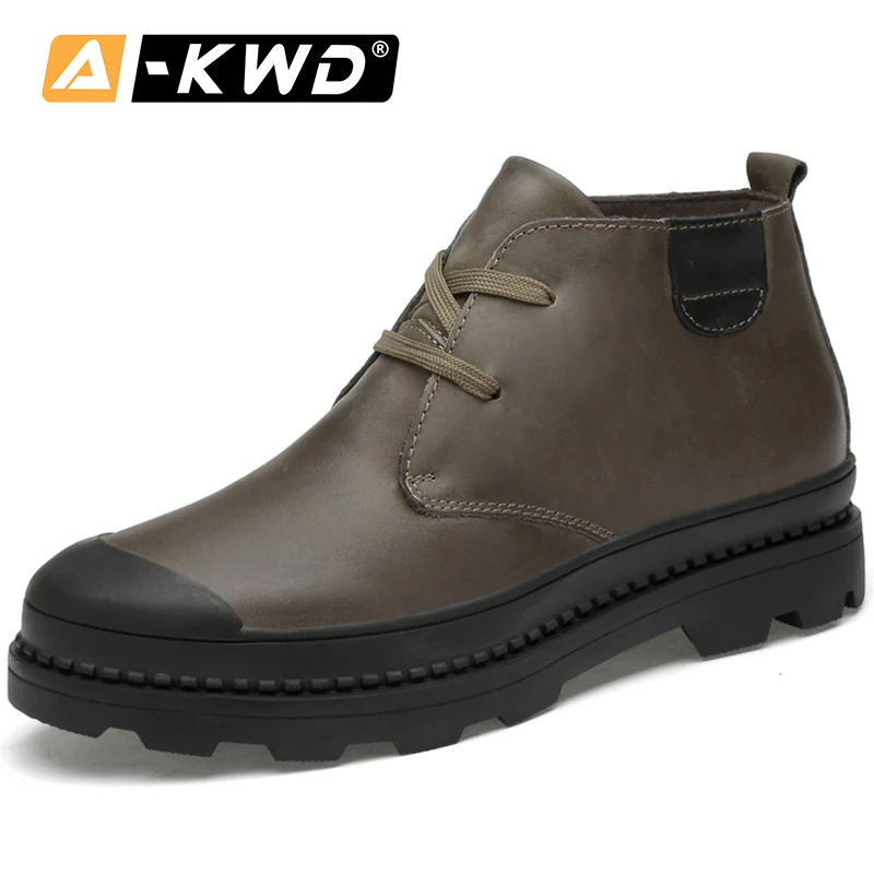 

Fashion Men Snow Boots Mens Leather Shoes Men Shoes Winter Warm High Top Sneakers Men Werk Schoenen Lace-up Mens Winter Footwear