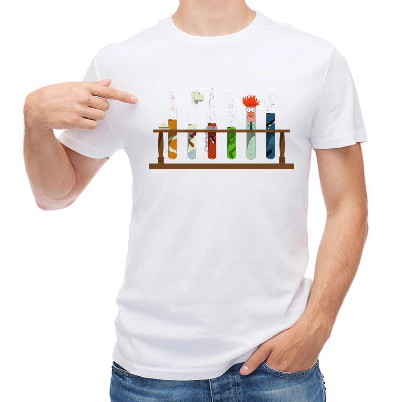 

TEEHUB Newest Men T-shirt Fashion Chemical Science Printed Short Sleeve T Shirt O-Neck Tops Cool Tees