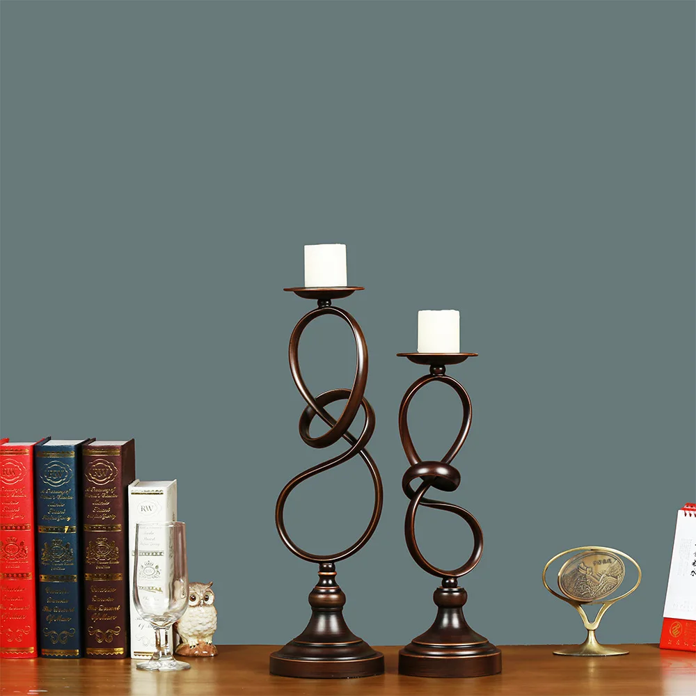 Железный металлический подсвечник классическая свечка подставка для украшения