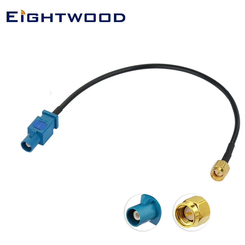 Eightwood автомобиля GPS радиостанция DAB антенна адаптер Fakra Z мужчина к SMA разъем RG174