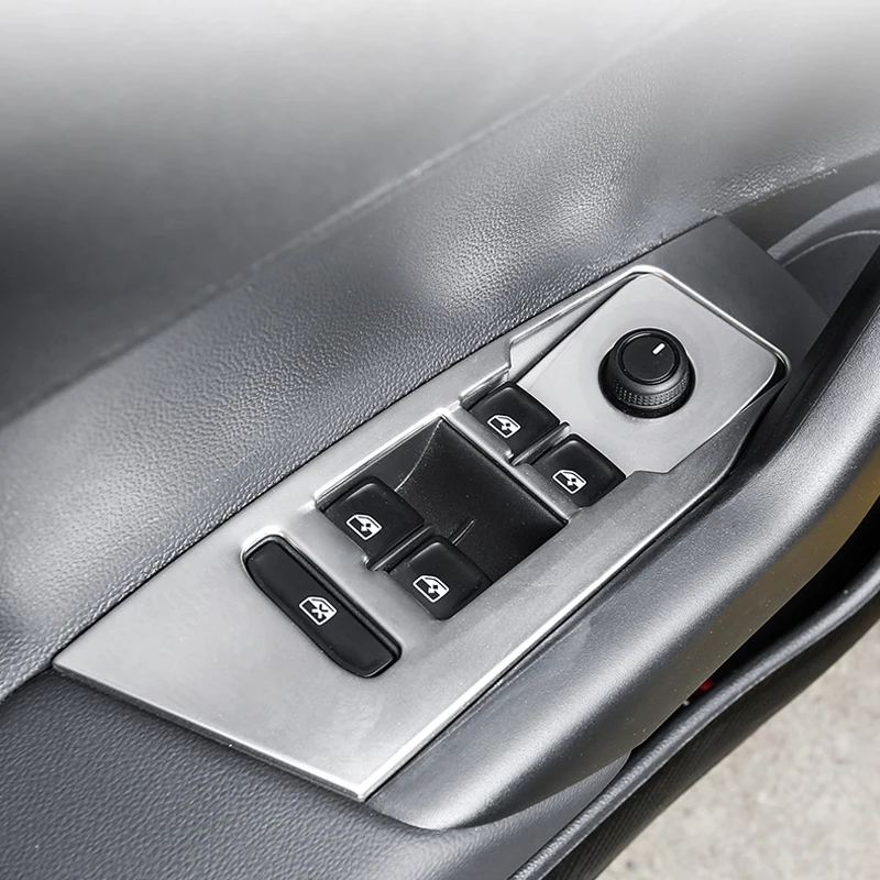 Стайлинг автомобиля 5 шт. кнопки стеклоподъемника из нержавеющей стали для Volkswagen