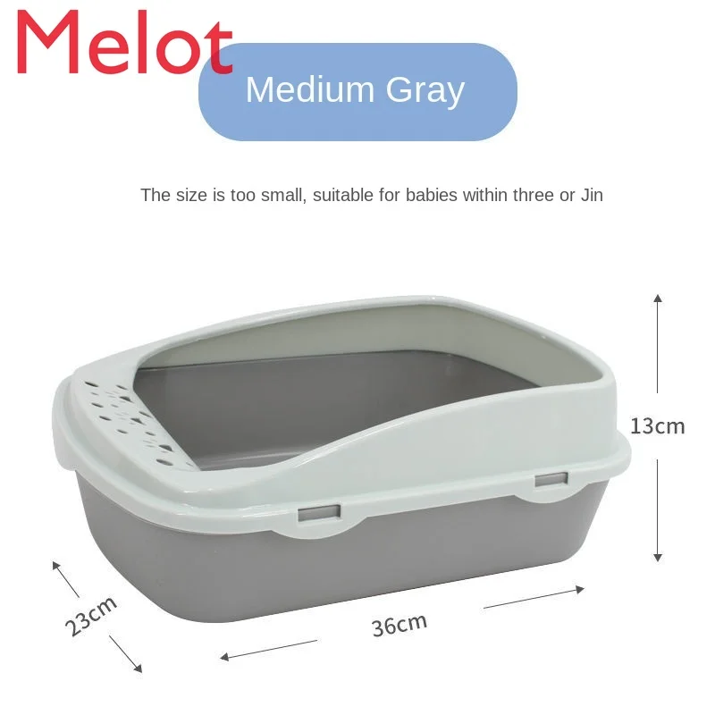 

High-End Litter Box Splash-Proof Semi-Enclosed Large Cat Toilet Deodorant Basin Small Size Young Cat Litter Basin Cat Supplies