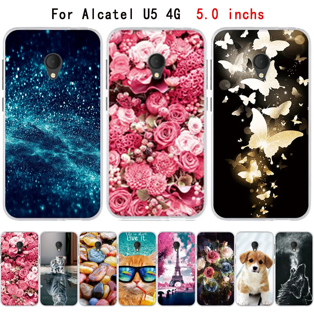 Для Alcatel U5 4G 5044D чехол Силиконовый ТПУ мягкий чехол для Alcatel U5 4G чехол милый 3D чехол для Alcatel U5 4G 5044 чехол для телефона s