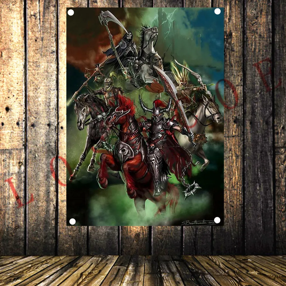 Плакат из тяжелого металла с изображением рок музыки тату баннер флаг настенный