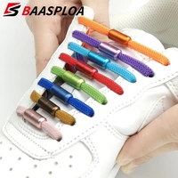 baasploa shoe accessories sneakers shoelaces flat elastic locking shoelace no tie shoelaces creative sneakers strings wholesale