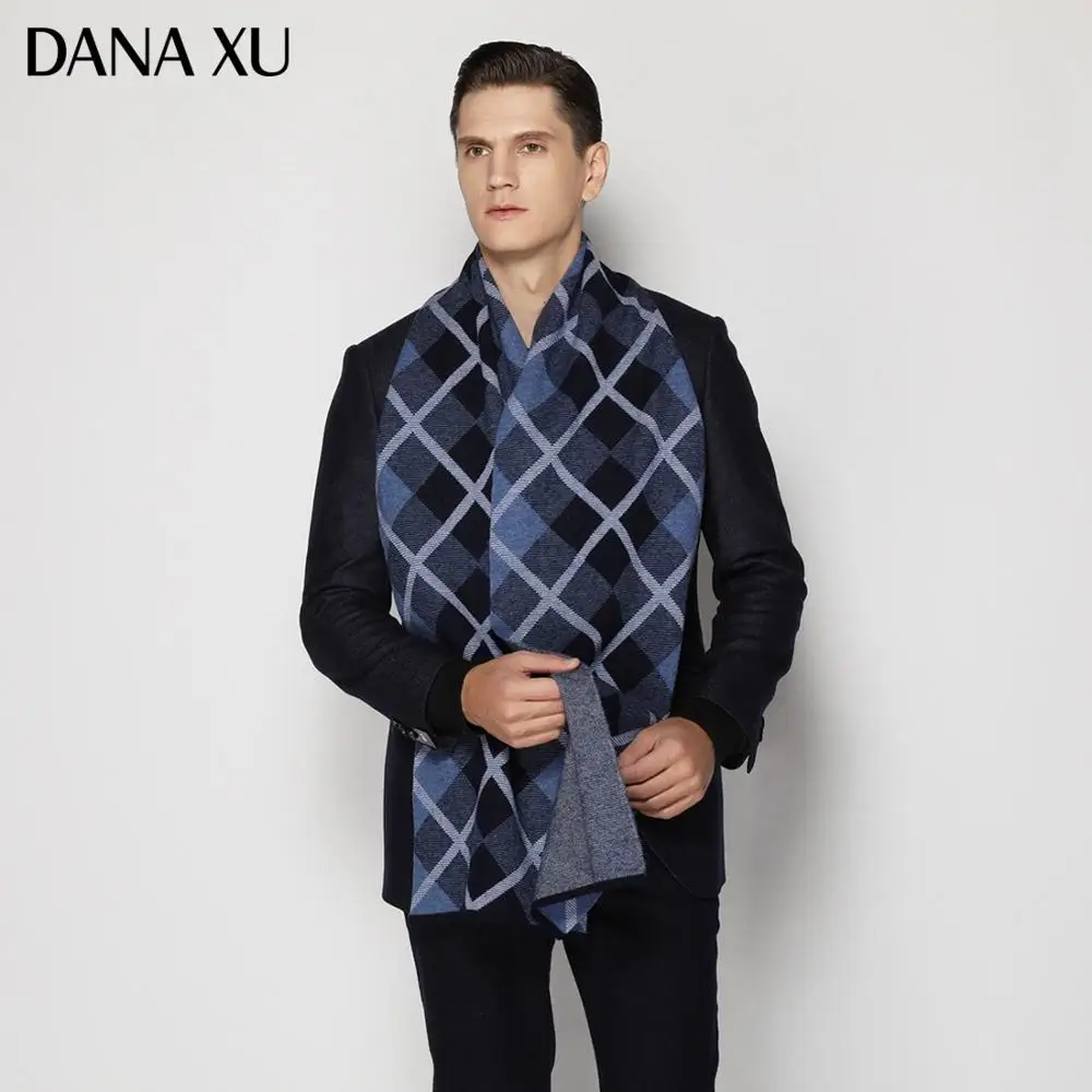 

Мужской зимний кашемировый шарф, мягкие теплые длинные хлопковые шарфы