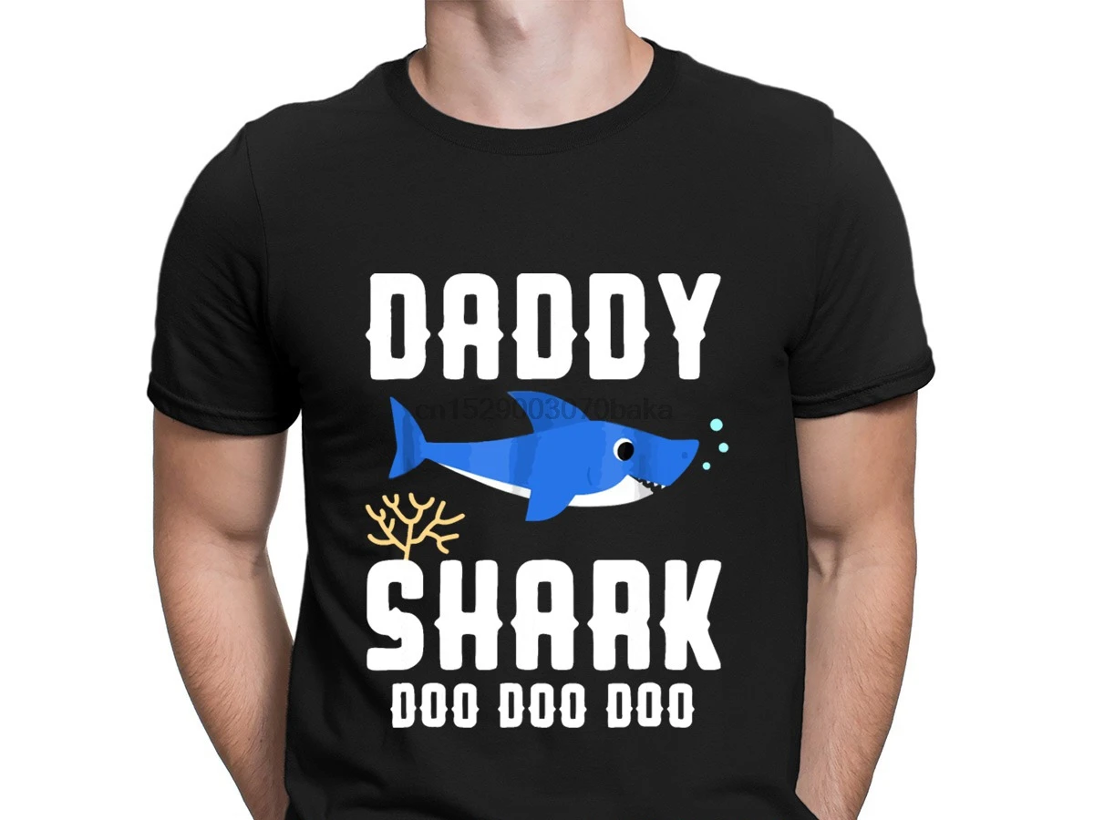 

Daddy Shark Doo T Shirt Famous Creative Spring Autumn Unique Men T Shirt Family Tee Top New Style Plus Size 3xl Weird