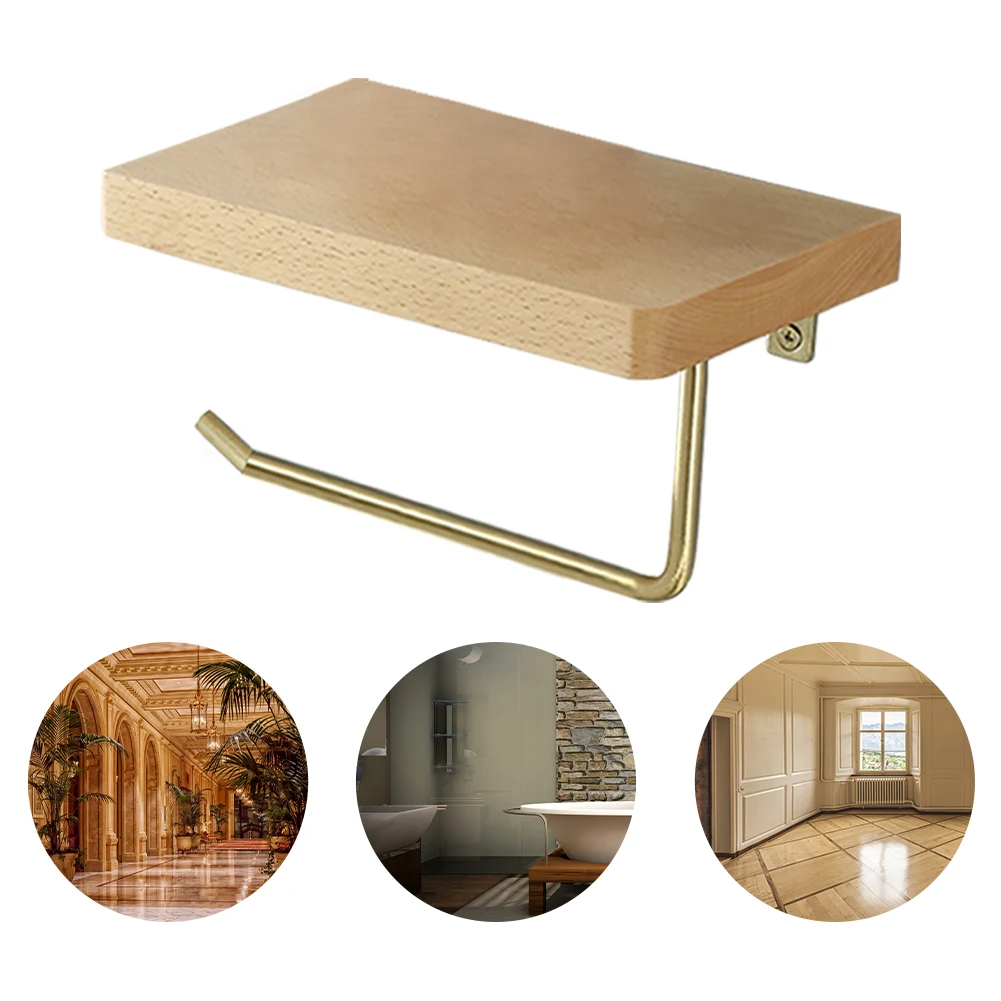 

Accessories With Phone Storage Shelf Vintage Rack Hotel Home Drilling Wall Mounted Toilet Paper Holder Kitchen Nordic Style