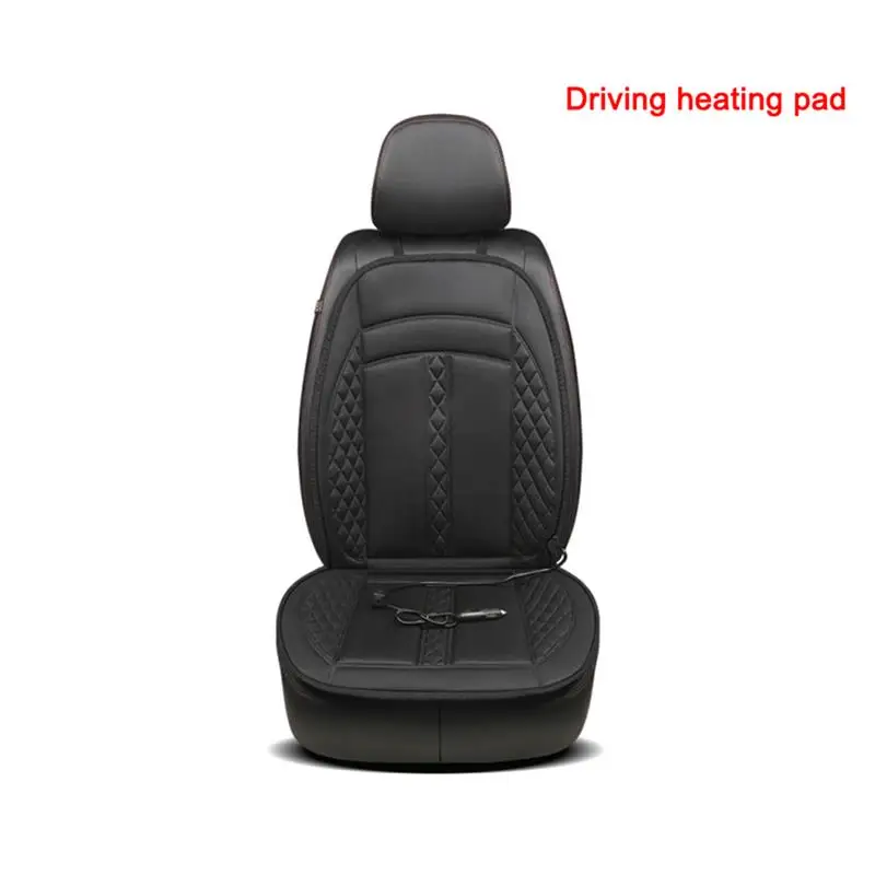 Driving heating pad 12 В подогреваемый анти-скольжение Регулируемый Чехол подушки сиденья автомобиля теплые зимние бытовые подушки черные безопасные сиденья нагреватель Универсальный - Название цвета: Driving heating pad