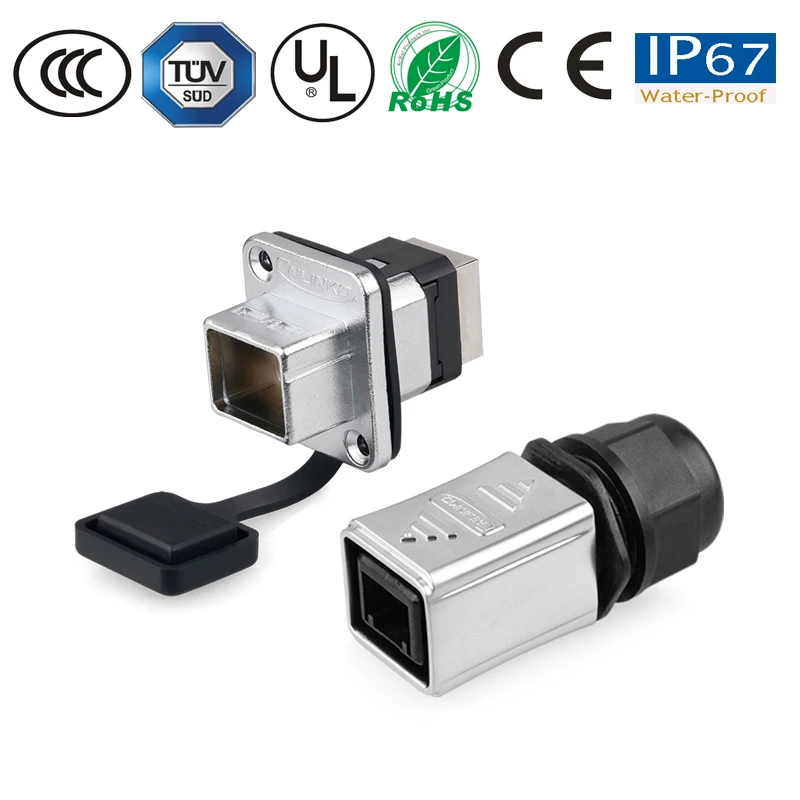 RJ45 водонепроницаемый разъем rj45 сигнальный металлический штепсельный