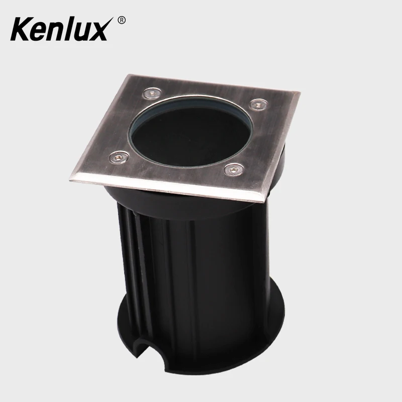 Квадратная круглая потайная лампа Kenlux GU10 наружная COB светодиодсветодиодный