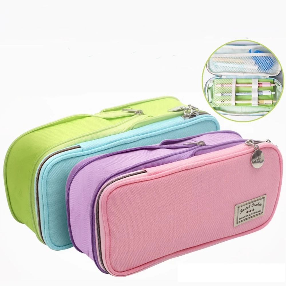 

Kokuyo Macaron Pencil Case Stretch Zipper Large Capacity Pencilcase Cute Pencil Box Kawaii Kid School Pen Case Estuche Escolar