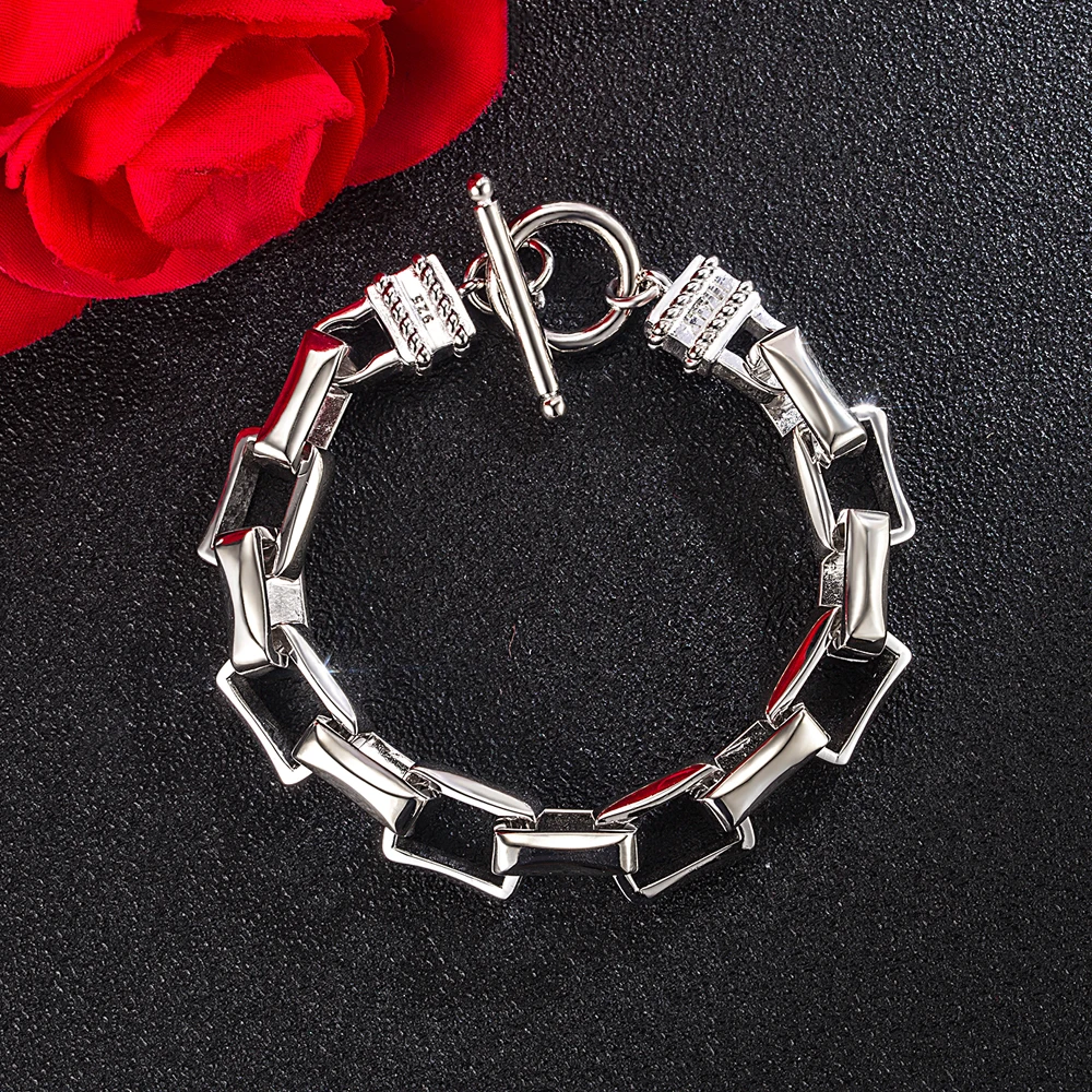Мужской браслет из серебра 925 пробы в стиле панк|bracelet silver sterling 925|silver 925jewelry men bracelets