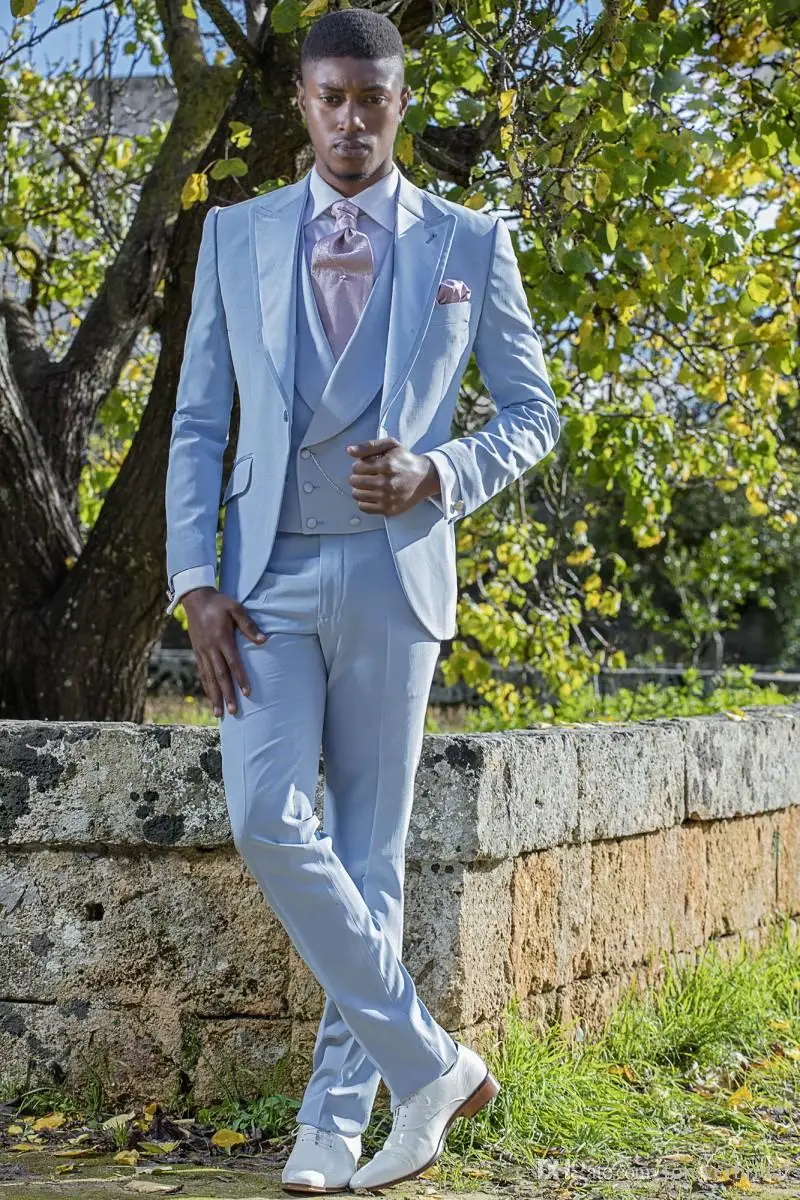Kopen 2020 Nieuwste Mode Bruiloft Smoking Piekte Revers Hoge Kwaliteit Mannen Formele Pakken Party Pak 3 Stuks (Jas + Broek + Vest)