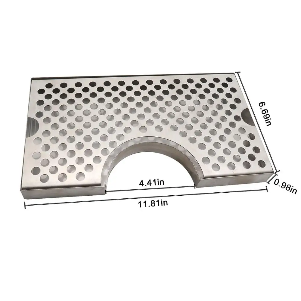 Капельный поднос для пива Kegerator с поверхностным креплением из нержавеющей стали 4