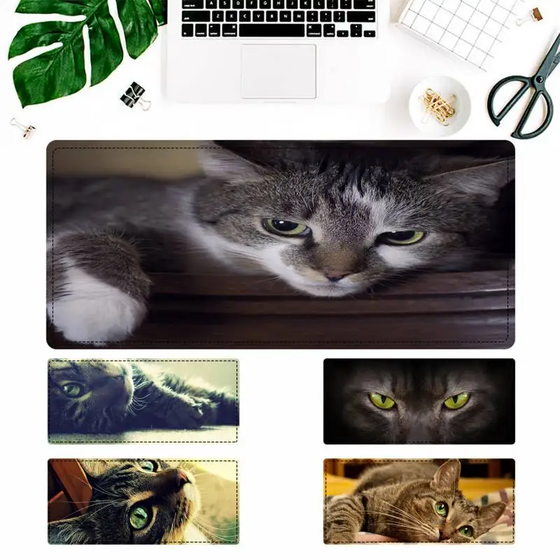 

Art Cat foot green eyes cat Gaming Mouse Pad Gaming MousePad Large Big Mouse Mat Desktop Mat Computer Mouse pad For Overwatch