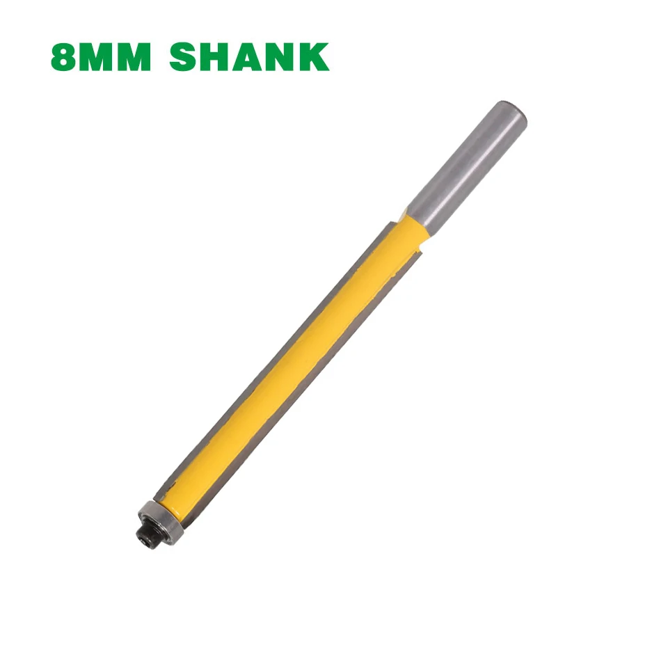 

8 мм хвостовик фрезы с верхним подшипником деревообрабатывающий шаблон фрезы Diameter-9.52mm длина резки-51 или 76,2 мм