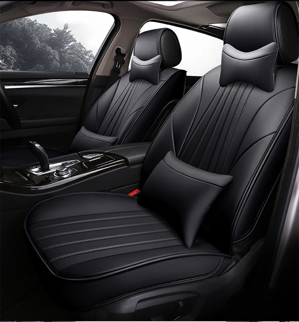 3D Leather car seat cover for hyundai tucson santa fe getz solaris creta kona lantra i40 elantra terracan all models 5 seat