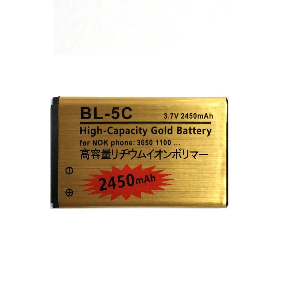 Батарея Golden bateria BL5C Новая батарея для Nokia 1000/1010/1100/2450/1108/1110/1111/1112/1116/2730 мАч