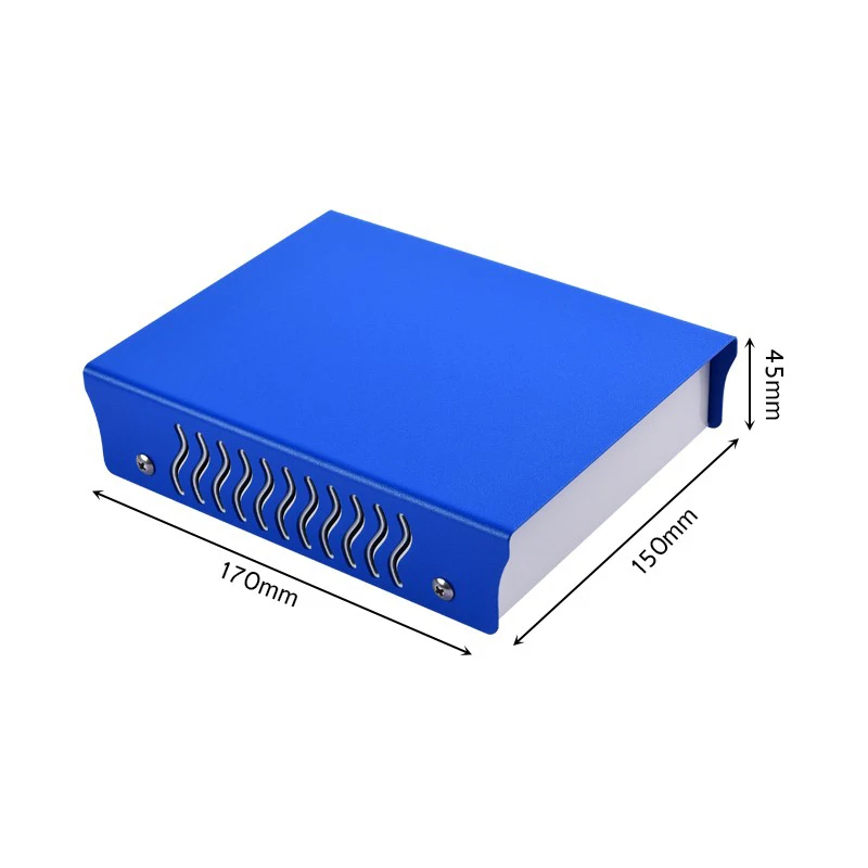 BDA40057-A6-Blue Железная проектная коробка DIY корпуса для электроники распределительная коробка Железный блок питания корпус Железный усилитель корпус 170*150*45 мм - Цвет: BDA40057-A6-Blue