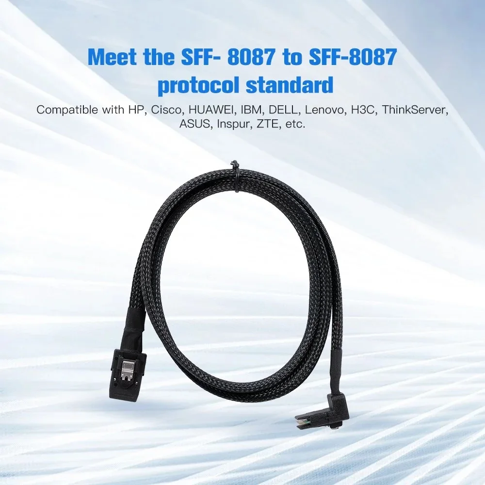 SFF-8087 Mini SAS 4i 36 P to 36Pin Angled 90D Cable 1m | Компьютеры и офис